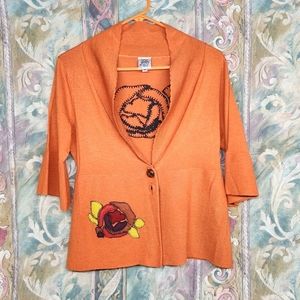 IVY JANE orange cardigan sweater
